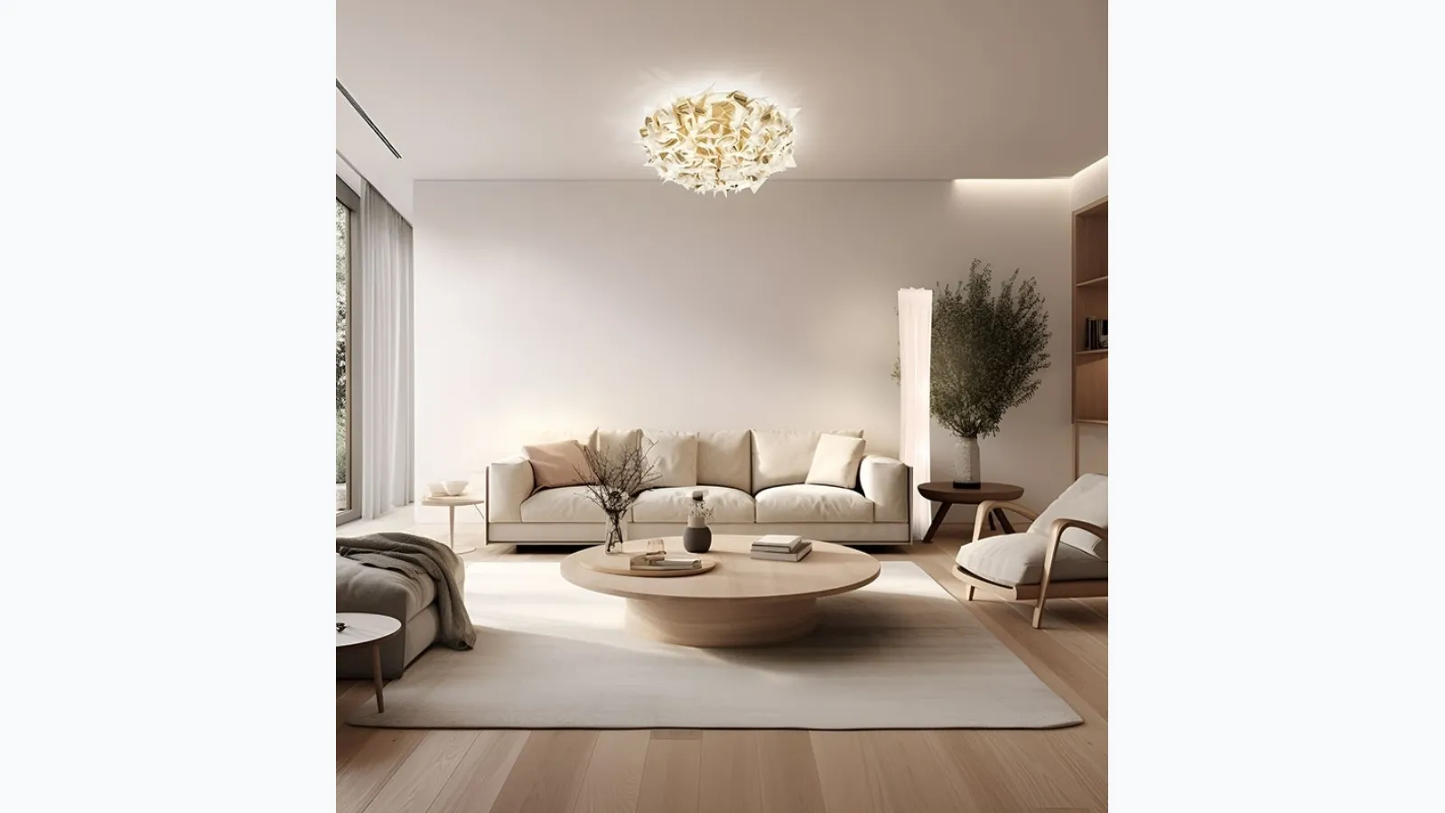 Lampada a soffitto Veli Aurea Ceiling/wall di Slamp