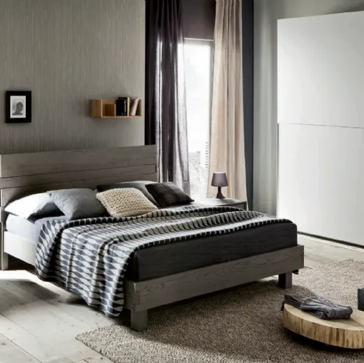 Letto matrimoniale moderno in rovere Kenzo di Alta Corte