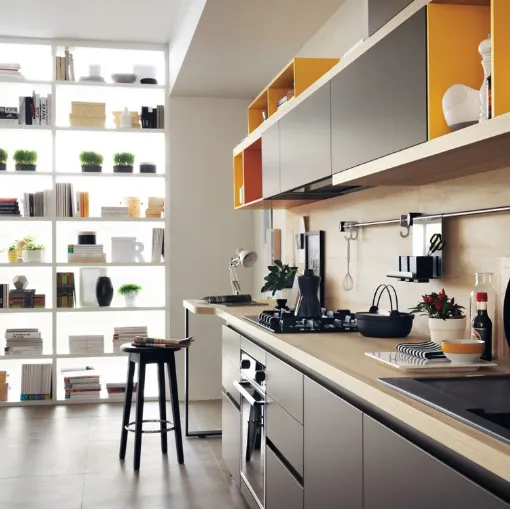 Libreria Living Foodshelf in laccato Bianco di Scavolini