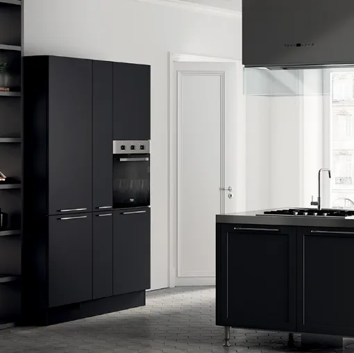 Cucina Moderna Carattere in Nero Ardesia di Scavolini