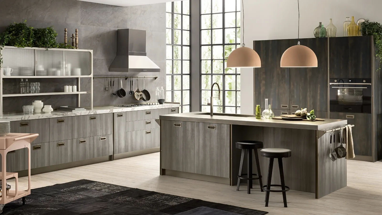 Cucina Moderna Diesel get Together Materic Soul di Scavolini