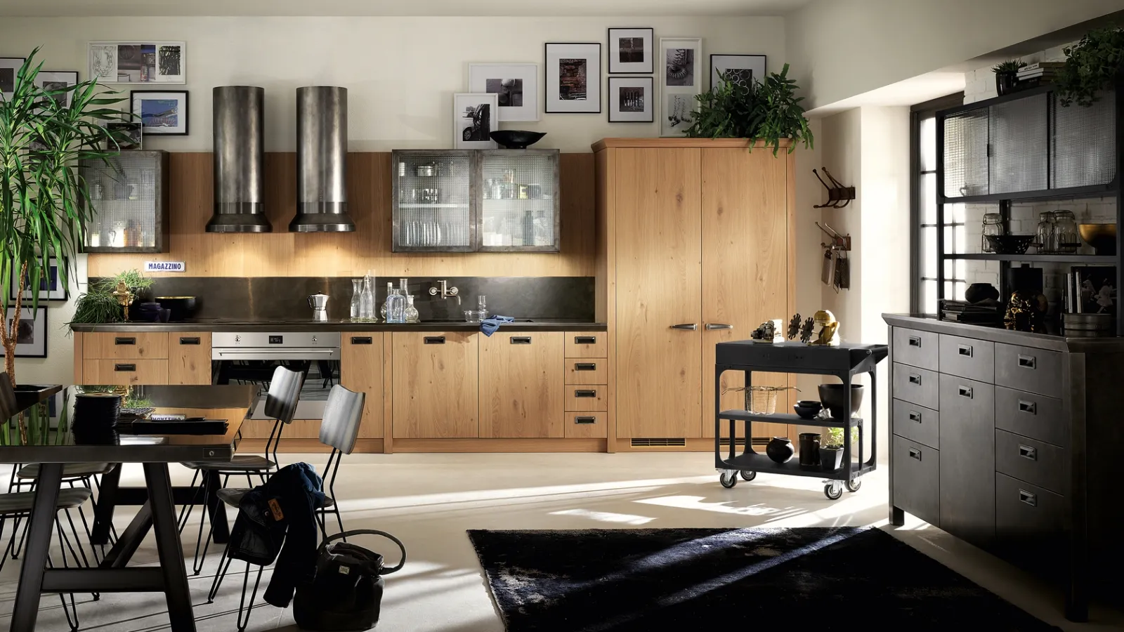 Cucina Moderna Diesel Social Kitchen in Ruxe Wood di Scavolini