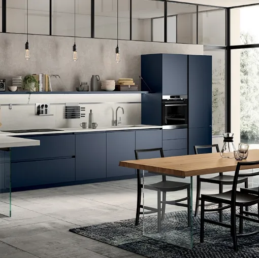 Cucina Moderna Liberamente Blu Moon di Scavolini