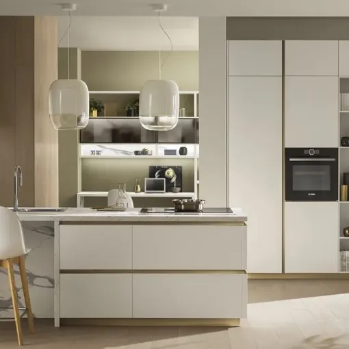 Cucina DeLinea in laccato Bianco Prestige di Scavolini