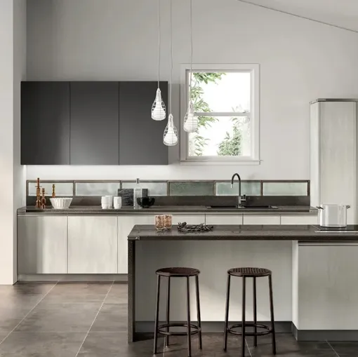 Cucina Diesel Open Workshop Concrete Jersey di Scavolini